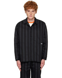 Sunnei Black Cotton Stripe Shirt