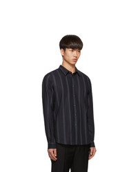 Ps By Paul Smith Black Stripe Tailored Shirt