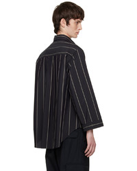 Rito Structure Black Striped Shirt