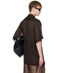 Dries Van Noten Black Striped Shirt