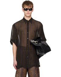 Dries Van Noten Black Striped Shirt