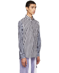 Sébline Black White Striped Shirt