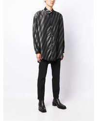 Sulvam Over Chin Striped Shirt