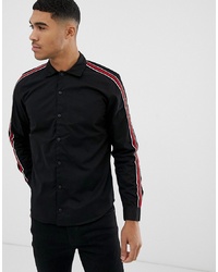 Pull&Bear Regular Fit Shirt With In Black