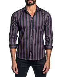 Jared Lang Regular Fit Stripe Button Up Shirt