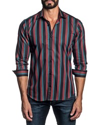Jared Lang Stripe Cotton Button Up Shirt