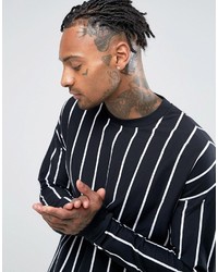 Asos Oversized Vertical Stripe Long Sleeve T Shirt