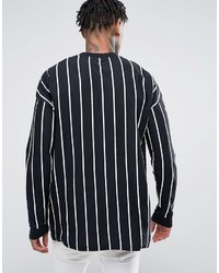 Asos Oversized Vertical Stripe Long Sleeve T Shirt