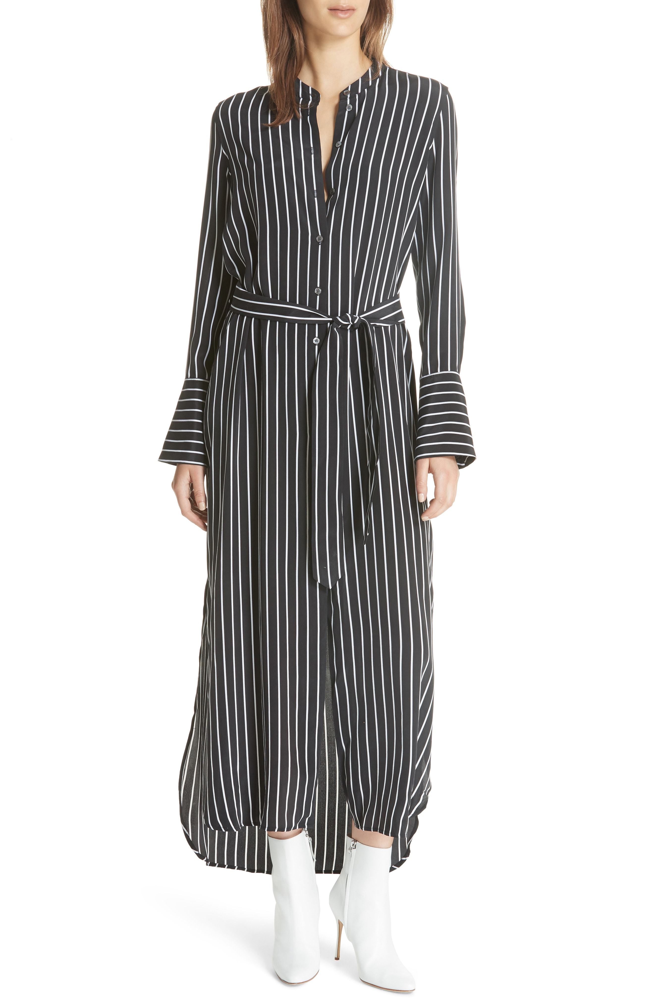 Equipment Connell Stripe Maxi Silk Shirtdress, $372 | Nordstrom | Lookastic