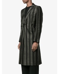 Ann Demeulemeester Striped Long Coat Black