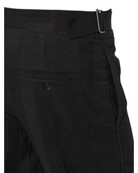 Ann Demeulemeester Cotton Gabardine Pants With Side Straps