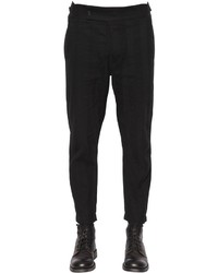 Ann Demeulemeester Cotton Gabardine Pants With Side Straps