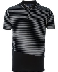 Lanvin Striped Cut Polo Shirt