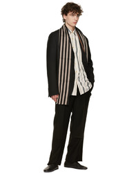 Paul Smith Black And Gray Striped Scarf
