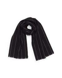 Nordstrom Yarn Dyed Wool Cashmere Scarf In Black Combo At