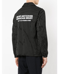 Education From Youngmachines Pinstripe Shirt Jacket
