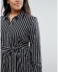 AX Paris Plus Shirt Dress In Stripe