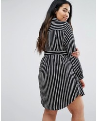AX Paris Plus Shirt Dress In Stripe
