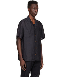 Versace Black Chain Pinstripe Shirt
