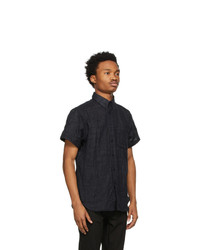 Naked and Famous Denim Black Double Faced Twill Easy Short Sleeve Shirt