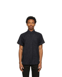 Naked and Famous Denim Black Double Faced Twill Easy Short Sleeve Shirt