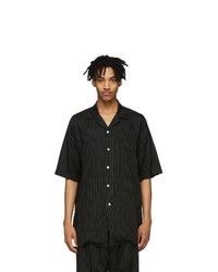 Bed J.W. Ford Black Striped Half Sleeve Shirt