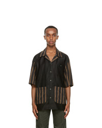 Nicholas Daley Black Striped Short Sleeve Shirt