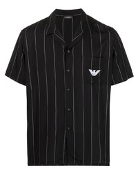Emporio Armani Pinstripe Short Sleeve Shirt