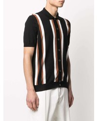 Tagliatore Striped Knitted Polo Shirt