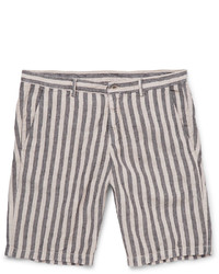 Black Vertical Striped Shorts