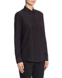 Givenchy Multicolor Pinstripe Silk Blouse