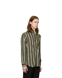 Cobra S.C. Black And Yellow Silk Stripe Replica Shirt