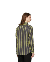 Cobra S.C. Black And Yellow Silk Stripe Replica Shirt