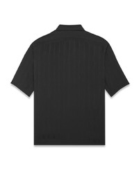 Saint Laurent Cassandre Striped Organic Silk Shirt