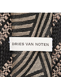 Dries Van Noten 6cm Striped Wool Silk And Linen Blend Tie