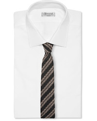 Dries Van Noten 6cm Striped Wool Silk And Linen Blend Tie