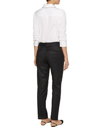 Alice + Olivia Stacey Stripped Crepe Skinny Pants