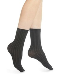 Black Vertical Striped Socks