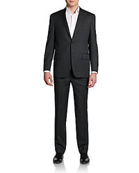 Saks Fifth Avenue BLACK Classic Fit Wool Pinstripe Suit