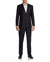 Saks Fifth Avenue BLACK Classic Pinstripe Wool Suit