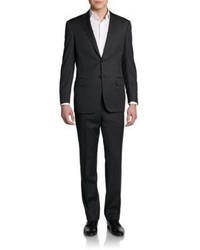 Saks Fifth Avenue BLACK Slim Fit Pinstriped Wool Suit
