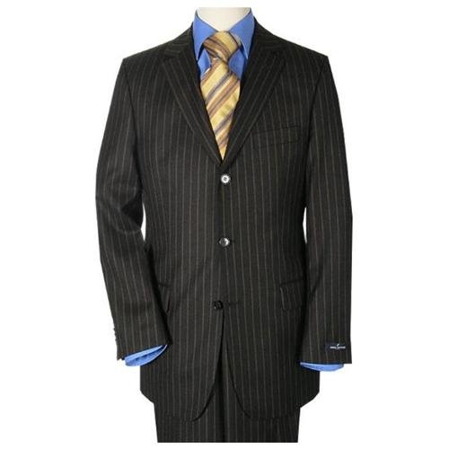 suitUSA 3 Button Black Pinstripe Suit, $175 | buy.com | Lookastic