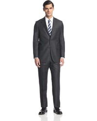 Hickey Freeman Tonal Stripe Notch Lapel Suit