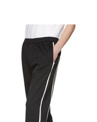 Helmut Lang Black And White Sport Striped Track Pants