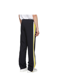 Valentino Navy And Yellow Striped Lounge Pants