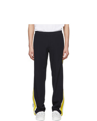 Valentino Navy And Yellow Striped Lounge Pants
