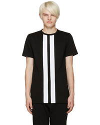 Black Vertical Striped T-shirt