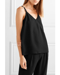 ATM Anthony Thomas Melillo Wrap Effect Pinstriped Crepe Camisole