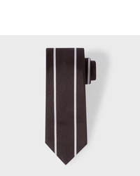 Paul Smith Black Vertical Stripe Narrow Silk Tie