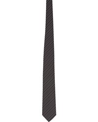 Ralph Lauren Black Label Diagonal Striped Necktie Black